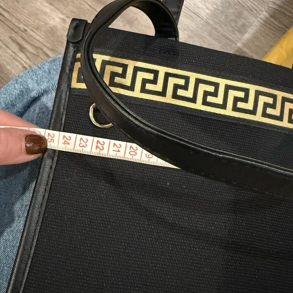 VERSACE Fragances mini tote canvas mix leather bag - Picture 6 of 10